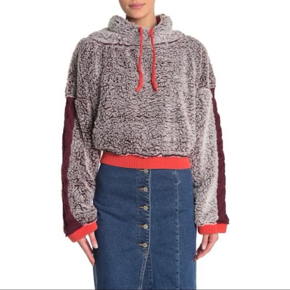 Free People Sweaters - Free People Wild Heart Faux Shearling Pullover